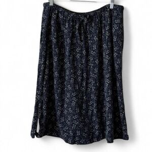 Vintage 90s Elisabeth by Liz Claiborne Navy &‎ White Floral Skirt, Women's Sz 18